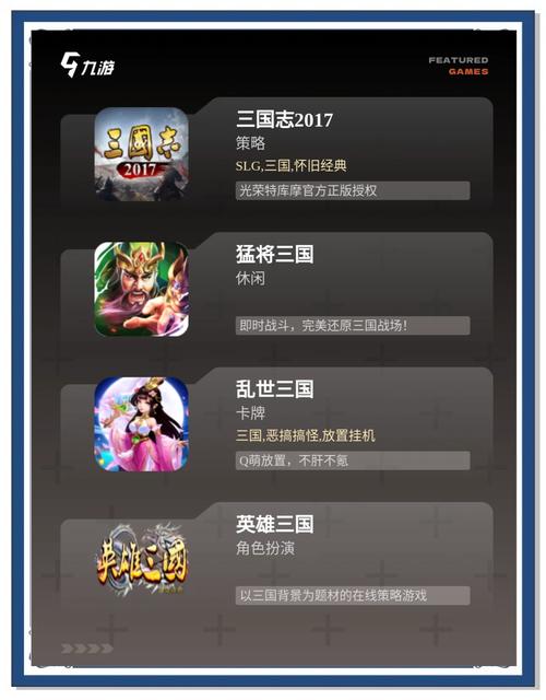 三国类网页游戏哪个好玩?老玩家推荐这几个!