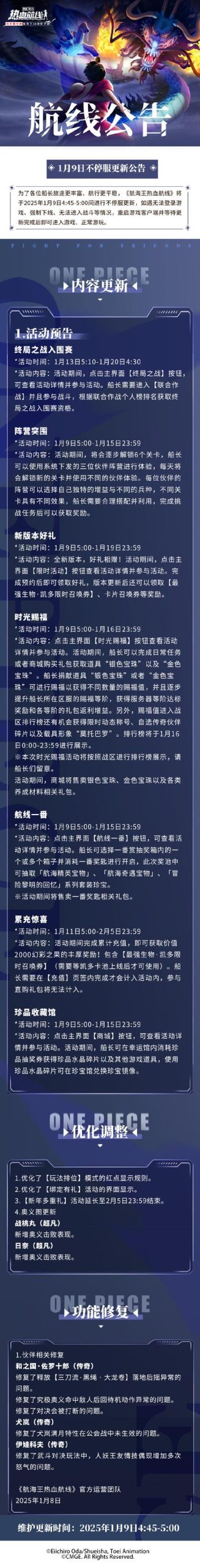 热血海贼王出航礼包码大全,最新福利领取!
