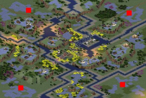 红警B2地图布局:如何快速建造基地及资源分配