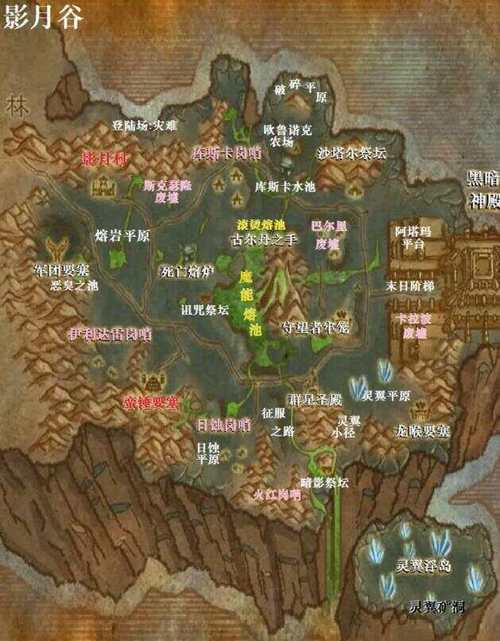 外域地图高清大图：各区域资源分布及攻略