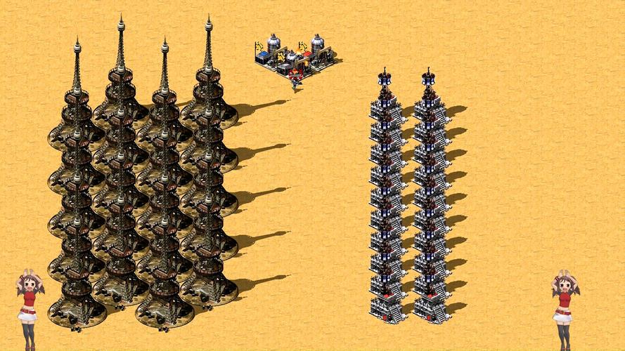 红警2拱门模型分析：游戏美术与现实建筑对比