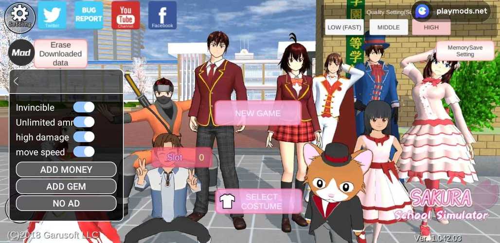 樱花校园模拟器1.38.72中文版:二次元校园模拟游戏