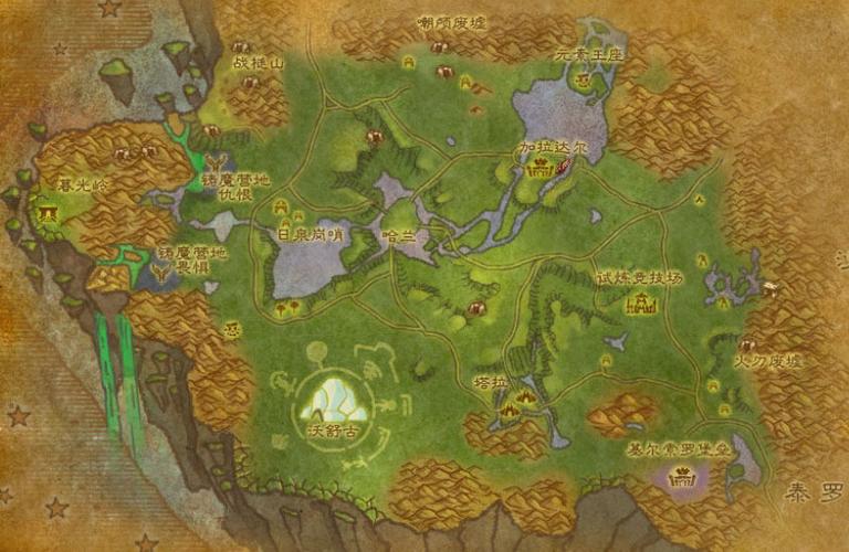 外域地图高清大图：各区域资源分布及攻略