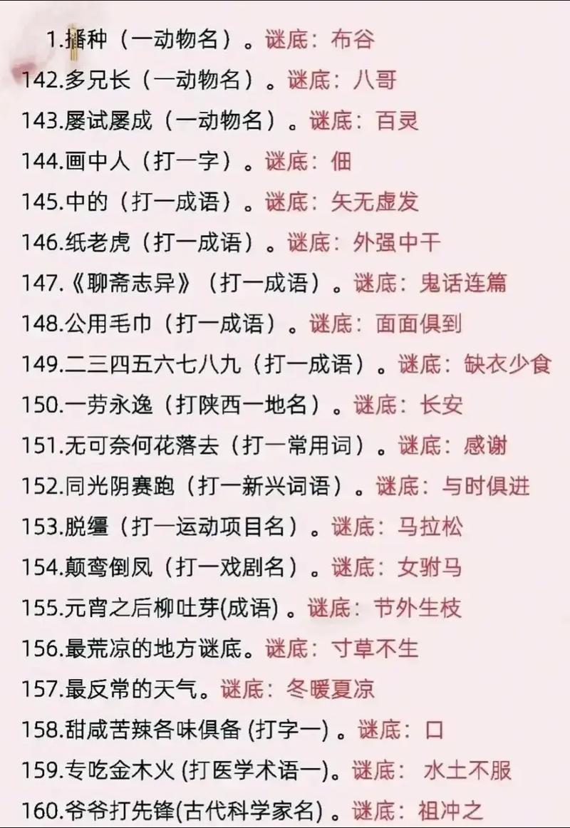 解锁疯狂猜成语所有答案，图片版更直观！