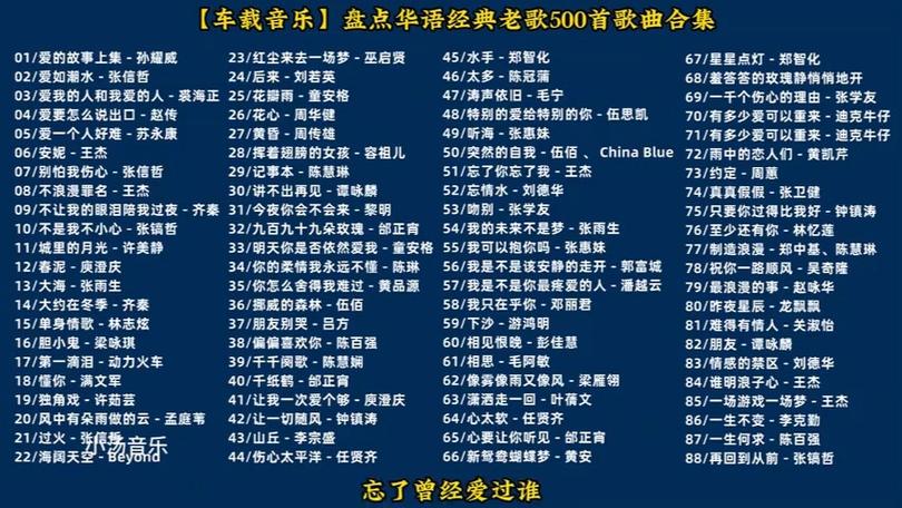 你知道哪些五个字歌名？经典歌曲盘点